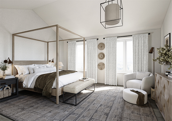 Crushed Velvet, White - Made to Measure Curtains - Image 7